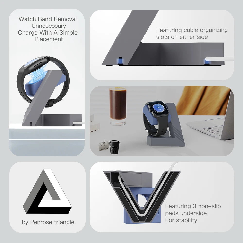 Versatile Charging Stand and Dock for Smartwatch and Accessories