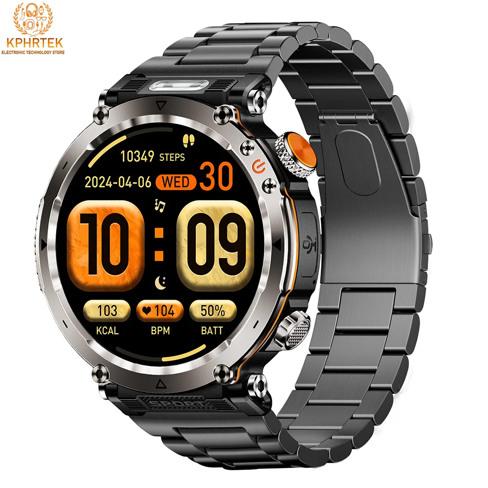 50 PCs HT30 smart bracelet watch with compass, multi-sports flashlight, heart rate sensor, Bluetooth call and voice assistant 1