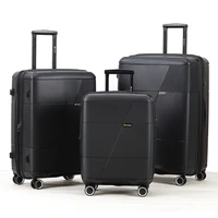 Ensemble de 3 valises rigides SUPER SOLU, extensibles, en polypropylène PP, valise trolley avec serrure TSA, 4 roues doubles, 360° ° Valises de cabine imperméables et légères, DLX727 1
