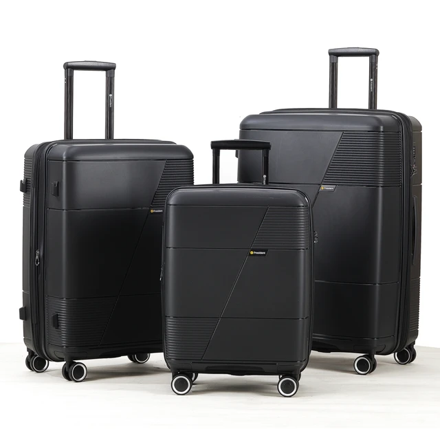 Ensemble de 3 valises rigides SUPER SOLU, extensibles, en polypropylène PP, valise trolley avec serrure TSA, 4 roues doubles, 360° ° Valises de cabine imperméables et légères, DLX727 1