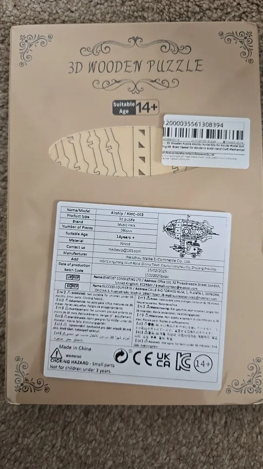 3D Wooden Airship Puzzle Kit for Adults – Mechanical Model Building Set photo review