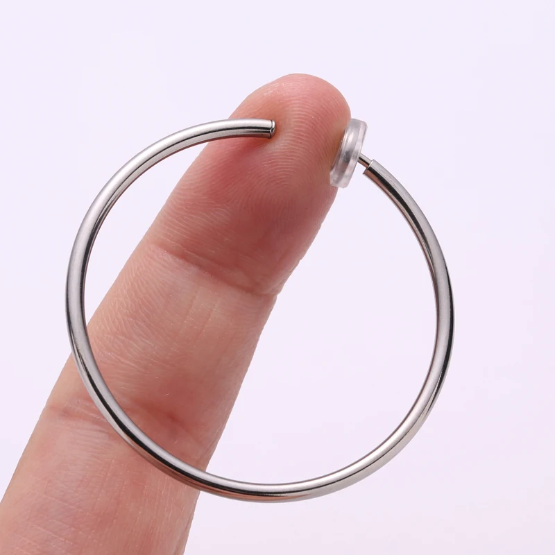 UNNAIER 1 Pair Fake Ear Piercing Stainless Steel Earrings For Men Ear Cuff Fake Earring Clip Woman Without Hole Hoops hoop earrings ear clip earrings clip earrings ear clip ear accessories