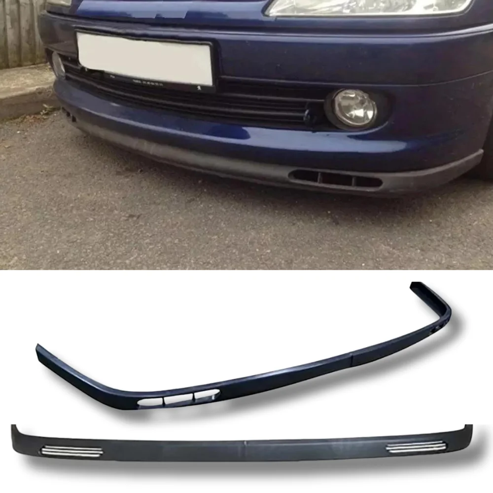 Kit Lèvre Avant / Spoiler Pour Peugeot 307 - 2 Pièces En ABS Noir Brillant, Style Sport, Protection Pare-chocs
