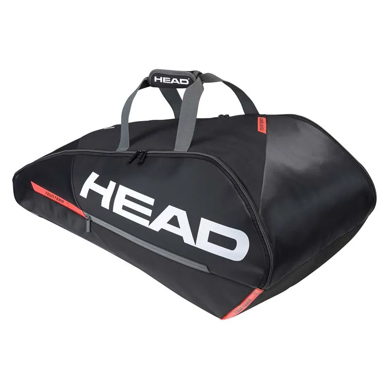  HEAD Tour Team - Mochila de tenis con 2 bolsas de transporte  con correas acolchadas para los hombros y compartimento para zapatos, color  negro y gris. : Deportes y Actividades al