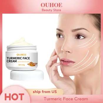Turmeric Face Cream Remove Melanin Brighten Skin Natural Enhance Whitening Ability Anti-aging Anti-acne Repair Face Care Cream