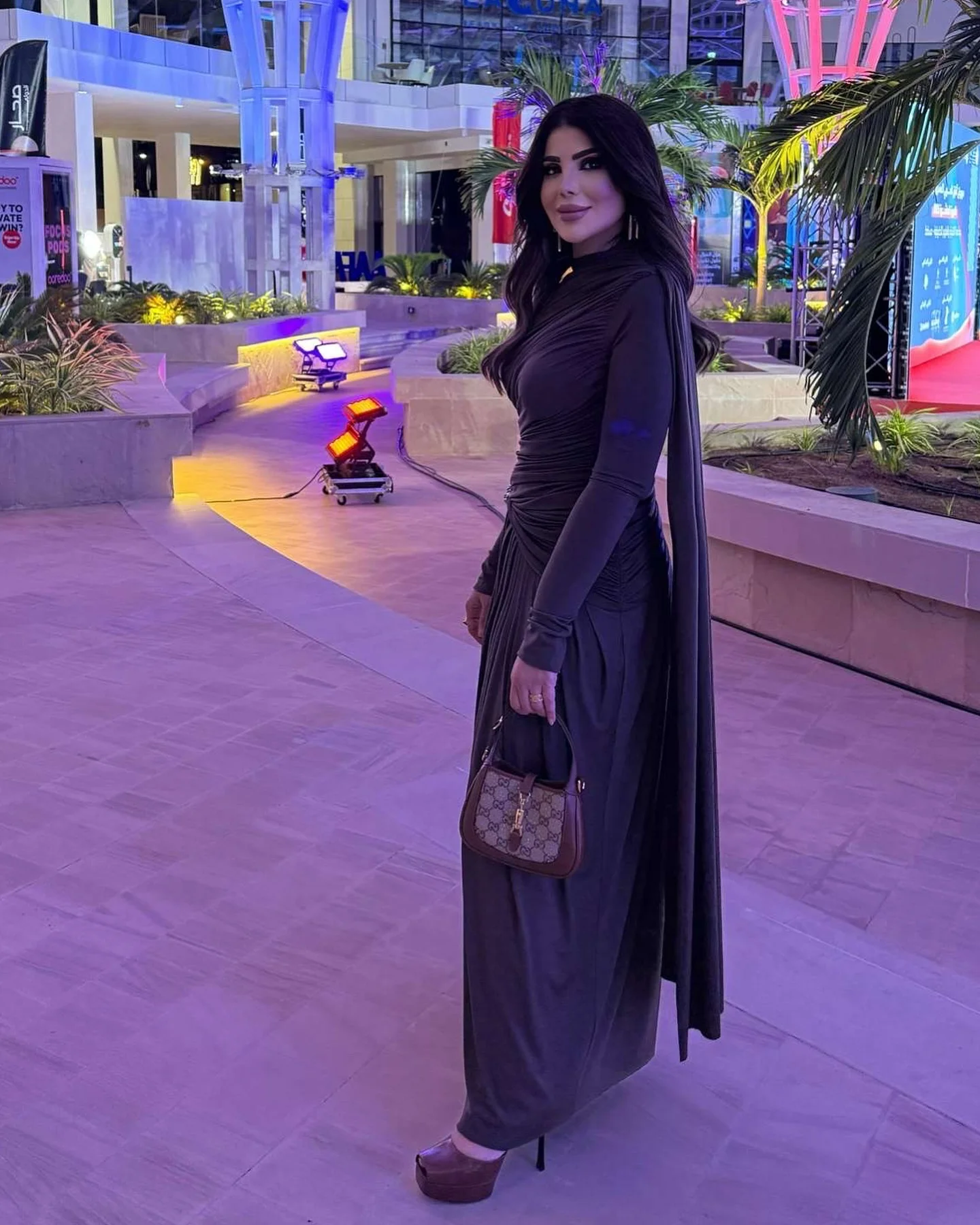 Stunning Pleated Patchwork Ankle-Length Gown - Empire Waist photo review