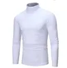Running T-shirt Men's Slim Fit Basic Turtleneck High Collar Pullover Male Autumn Spring Thin Tops Basic Bottoming Plain T-shirt 5