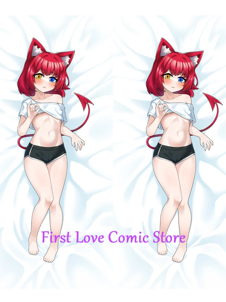 

Anime Commission Cat Ears Dakimakura Pillow Case Otaku Waifu Bedding Hugging Body Throw 2-sided Print Pillow Cover