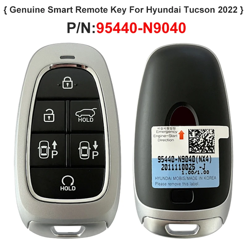 Cn020229 6 Button Genuine Smart Remote Key For Hyundai Tucson 2022
