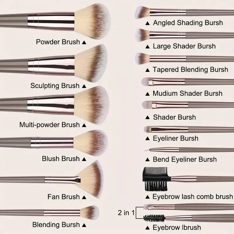 3-20Pcs Premium Makeup Brushes Set Soft Fluffy Beauty Cosmetic Foundation Makeup Brush Eyeshadow Blush Kabuki Make Up Tools_voghion.com