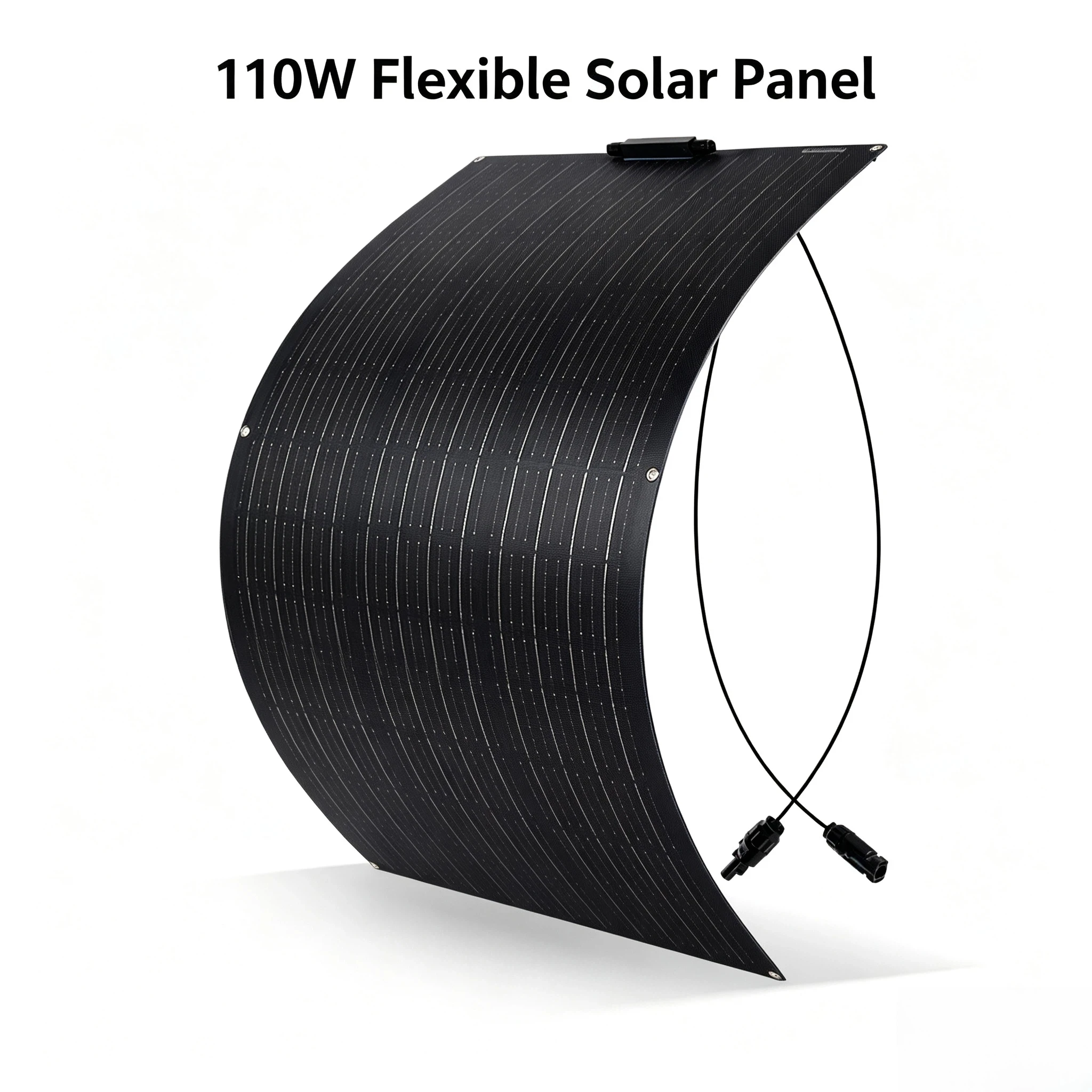 Panneau solaire monocristallin flexible 110W, cellule solaire photovoltaïque ETFE 220W (2 pièces de 110W) à haute efficacité, panneau solaire étanche pour camping-car, caravane, fourgonnette, bateau, alimentation hors réseau sur toit 1 Panneau solaire monocristallin flexible 110W, cellule solaire photovoltaïque ETFE 220W (2 pièces de 110W) à haute efficacité, panneau solaire étanche pour camping-car, caravane, fourgonnette, bateau, alimentation hors réseau sur toit 1
