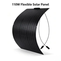 Panneau solaire monocristallin flexible 110W, cellule solaire photovoltaïque ETFE 220W (2 pièces de 110W) à haute efficacité, panneau solaire étanche pour camping-car, caravane, fourgonnette, bateau, alimentation hors réseau sur toit 1