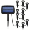 1 Pack Solar Garden Lights 10 LED Pathway Lighting Outdoor Lawn Lamps Landscape Illumination Patio Lights With Stakes Yard Decor 1