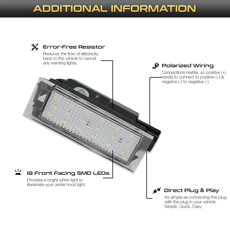 CANBUS License Number Plate LED Light Canbus For Renault Laguna Master Megane Tr
