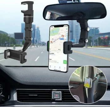 Suporte Multifuncional Carro Espelho Retrovisor e Mesa universal GPS para celular automóvel