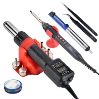 JCD 8208 Kits Micro Heat Gun Rework Soldering Air Station LCD Digital Hair Dryer 220V 110V For BGA SMD Hot Air Soldering Tools 1