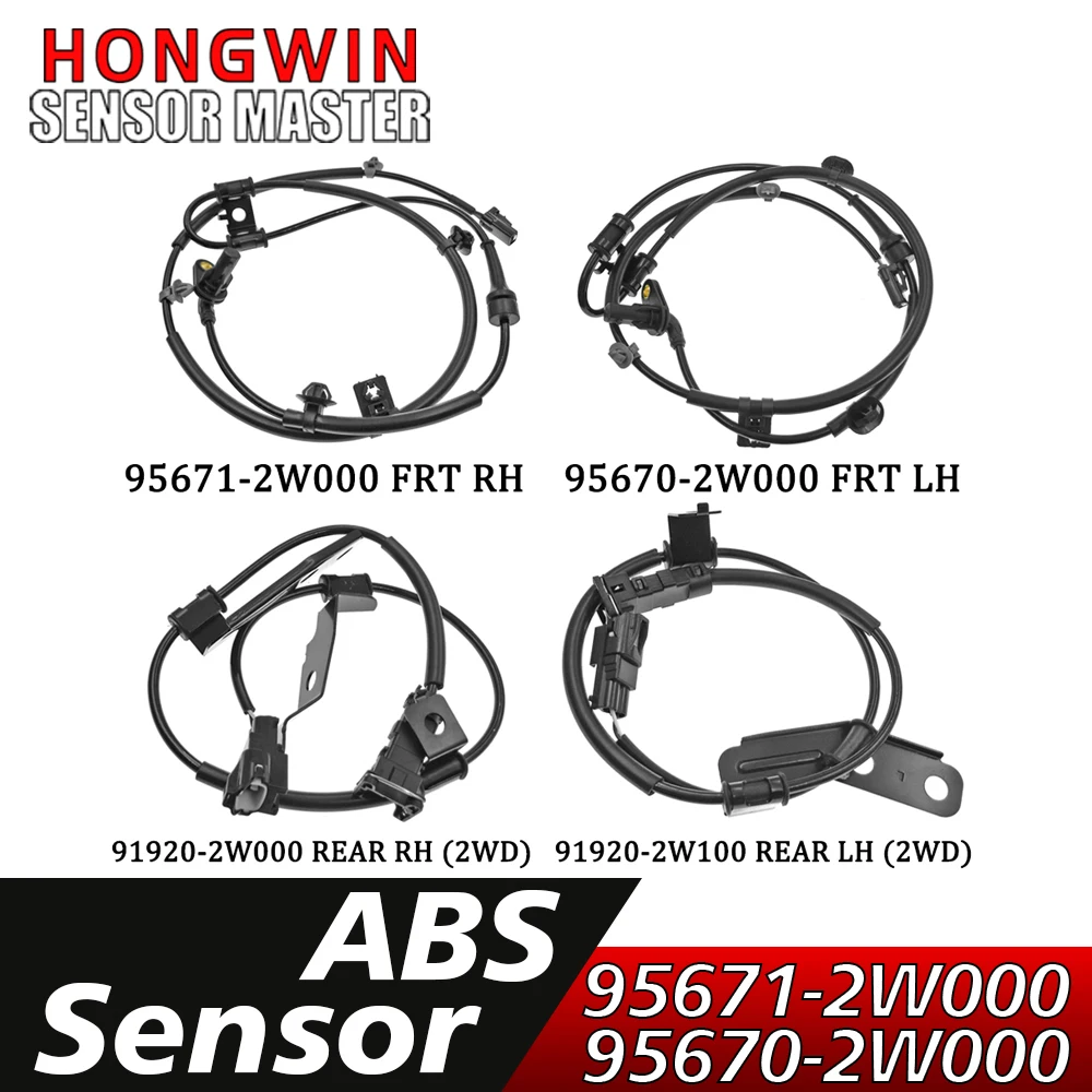 

ABS Wheel Speed Sensor Front Rear LH RH 95670-2W000 95671-2W000 91920-2W100 91920-2W000 For Hyundai Santa Fe Sorento 2013-2019