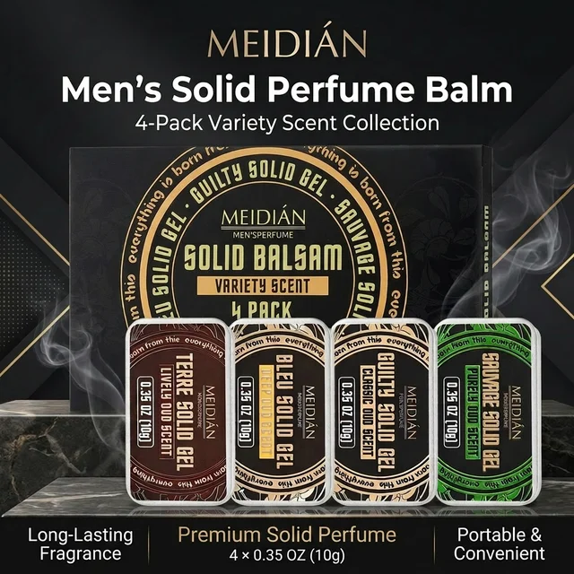 Ensemble de parfums solides parfumés frais pour hommes et femmes, portables, pouvant être appliqués sur le poignet et le cou, émettant une fragrance fraîche 1