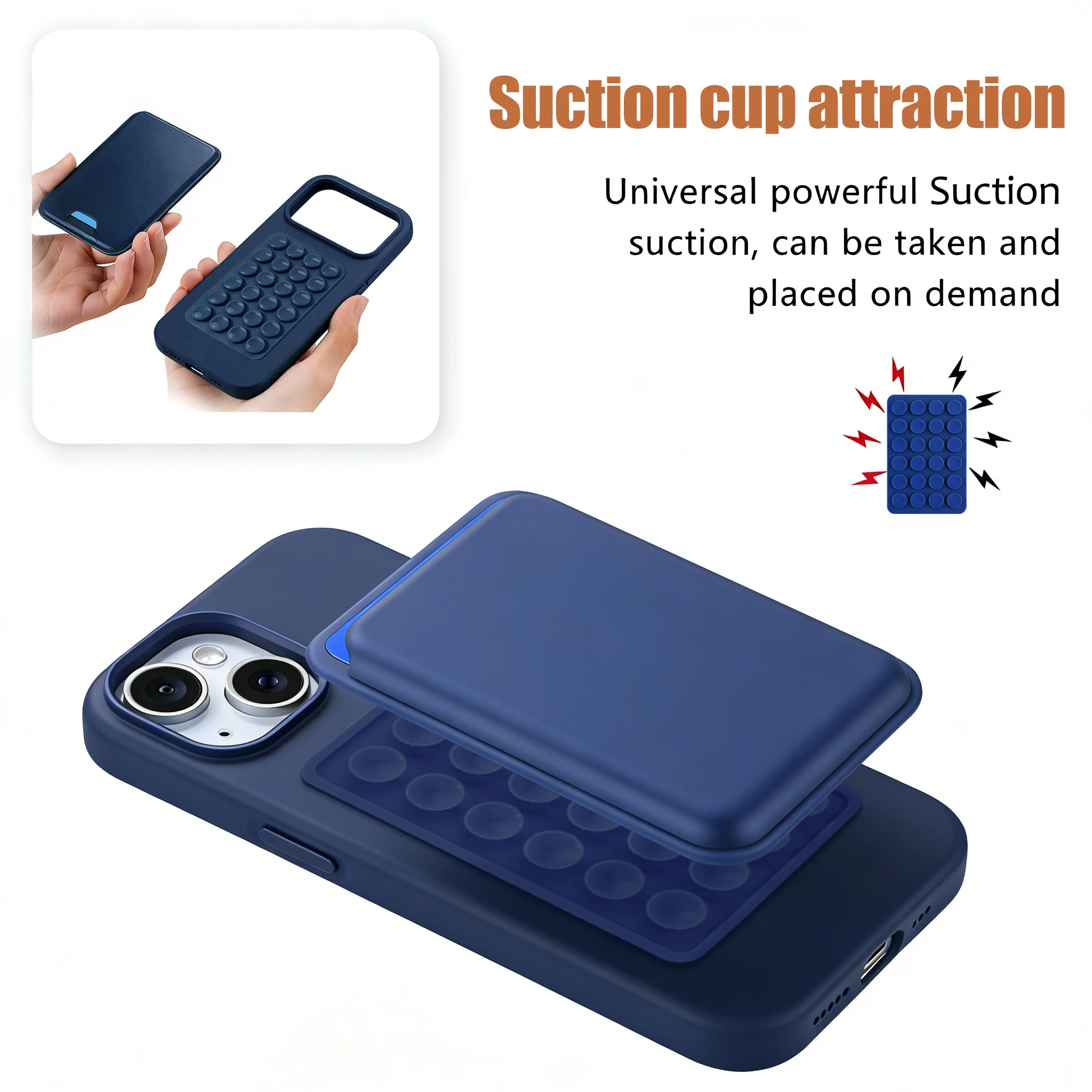 Enhanced Card Wallet Phone Case - Stylish Shockproof Back Cover with 3-in-1 Functionality