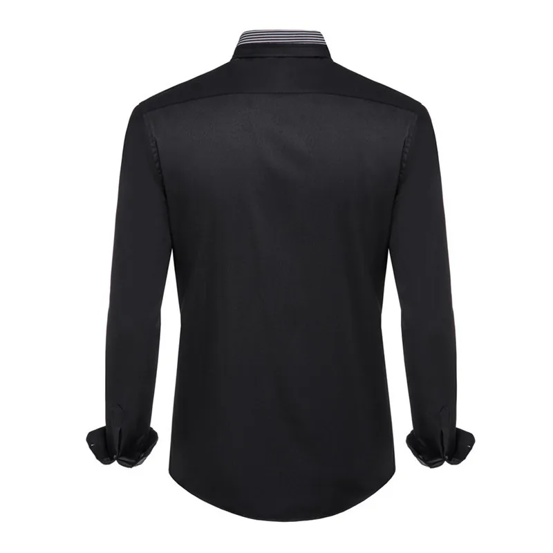 VISADA JAUNA 100% Cotton Double Collar Features Shirts Men Casual Shirt Long Sleeve Casual Slim Fit Male Shirts N5133