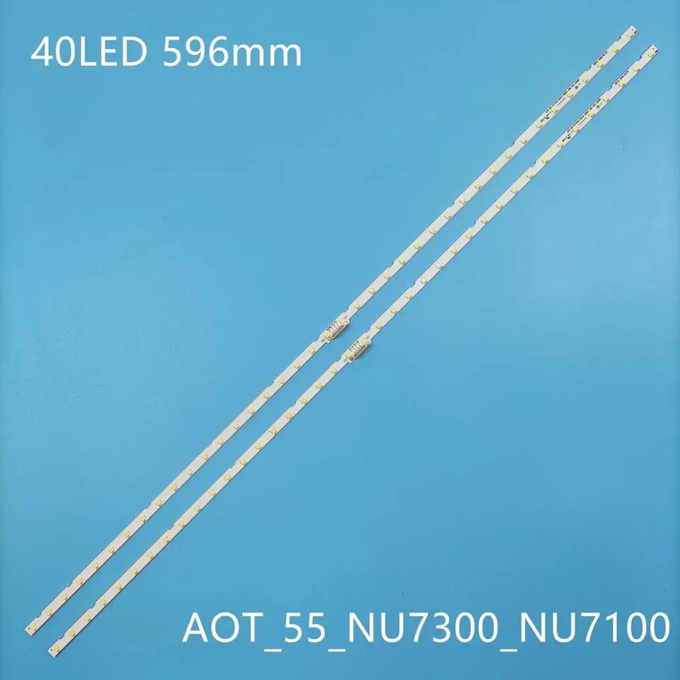 LED strip(2) Para Sams ung UE55NU7379 UE55RU7179 UN55NU7100F UN55NU7100 ...