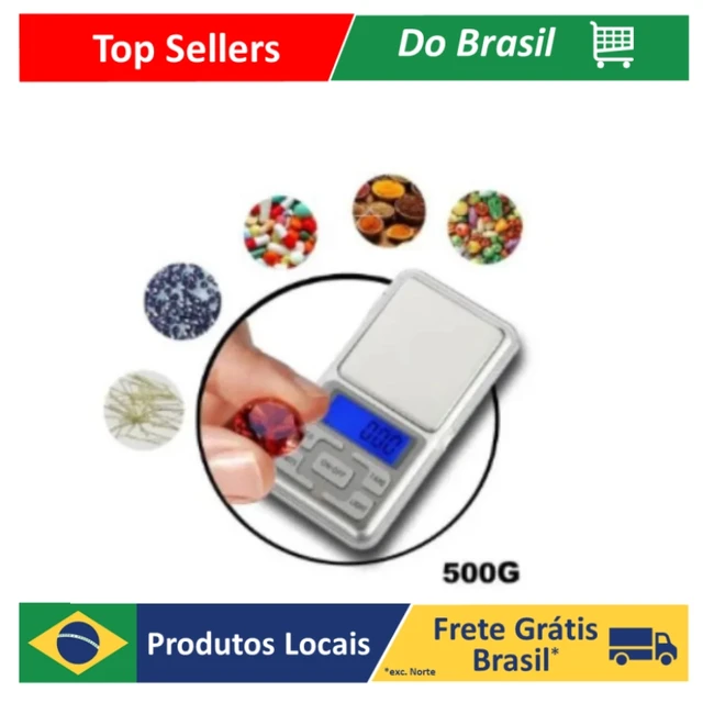 Mini Balança Digital De Bolso E Alta Precisão 0,1g Até 500g