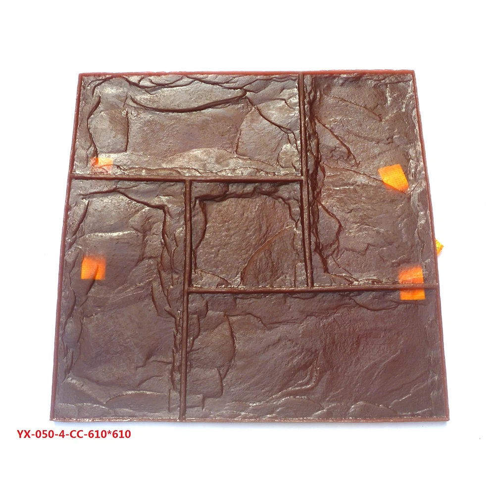 Concrete Embossed Floor mold Compression molding material Cement pavement Printing Construction Fan-shaped Stone Pattern