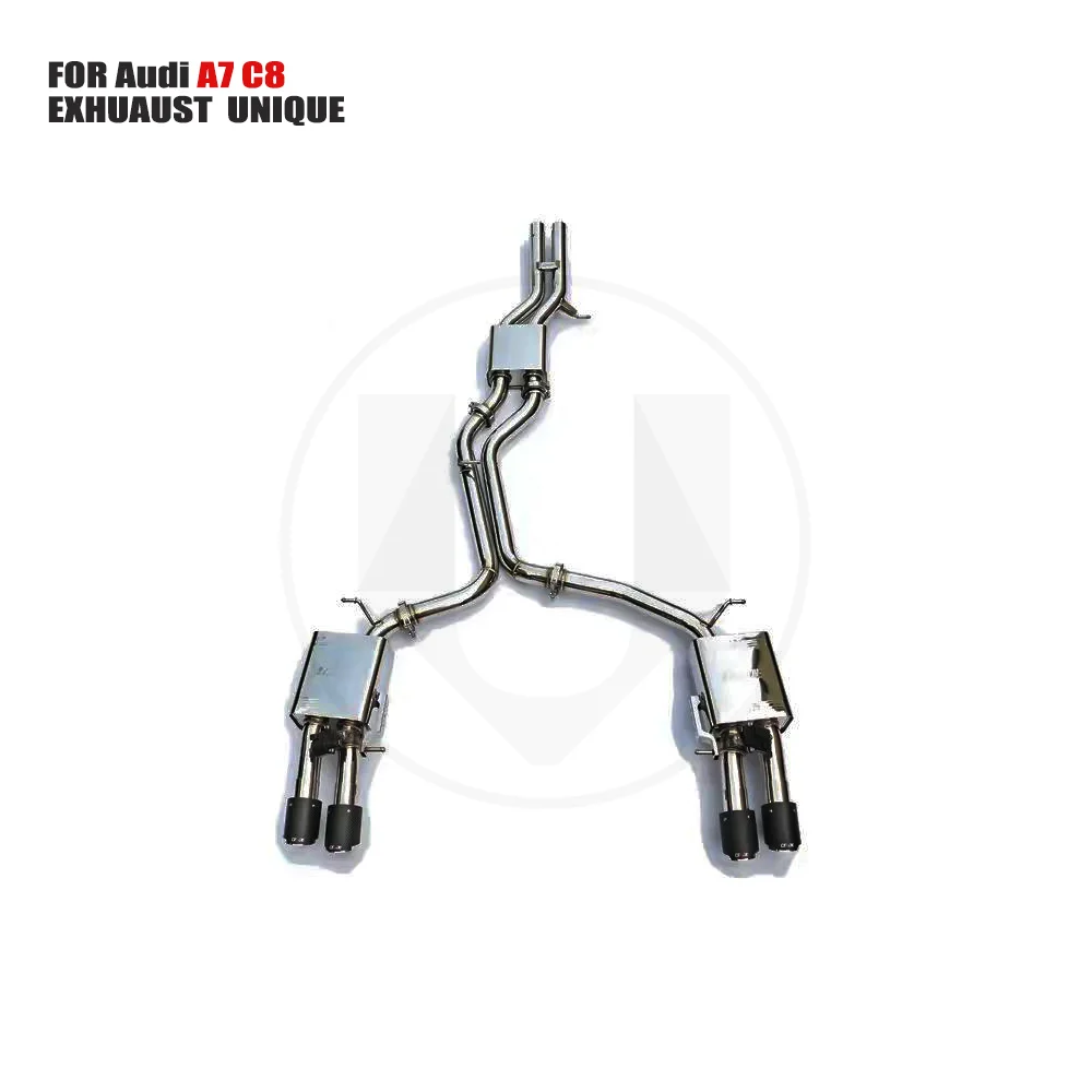 

UNIQUE Stainless Steel Exhaust System Performance Catback for Audi A7 C8 1.8T 2.0T 3.0T Catless Downpipe With Heat Shield