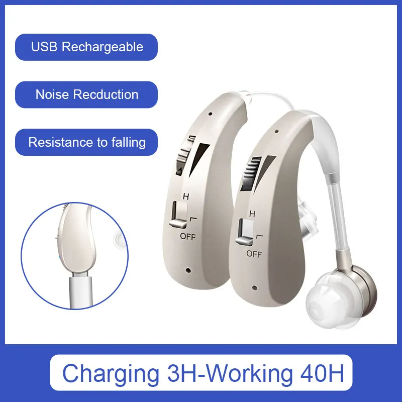 Digital Hearing Aids Rechargeable 2022 High Power Sound Amplifier For