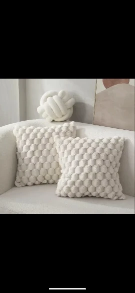 1pcs Pineapple Grid Turtle Pattern 3D Soft Plush Throw Pillowcase,Cream White For Living Room Sofa Bedroom Home Room Decor photo review