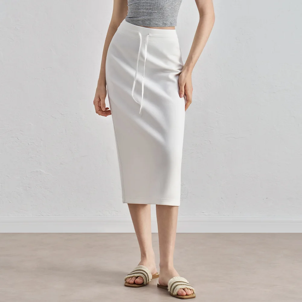 INLUMINE Nude Feel Casual Sports Skirt Women's Breathable Straight Sports Skirt Gym Outdoor Slit High Waist Slim Yoga Hip