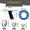 0.2/0.3/0.5mm Double/Dual Action Gravity Feed Spray Gun 2cc 5cc 13cc Airbrush Set Spray Air Brush For Car Model Craft DIY Paint 4