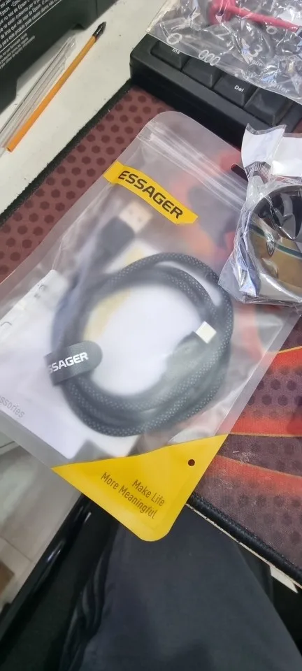 Essager 7A 100W USB Type C Cable For Huawei Honor 88W PD Fast Charging Charger USB A Data Cord Cable For Xiaomi Oneplus Samsung photo review