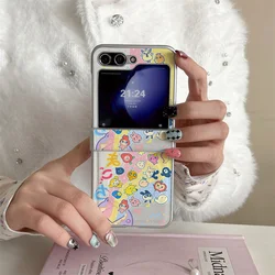 Cute Y2K Aesthetic Tamagotchi Rainbow Magnetic Anti - Drop Protective Phone Cover - Galaxy Z Flip5 (ZD176)