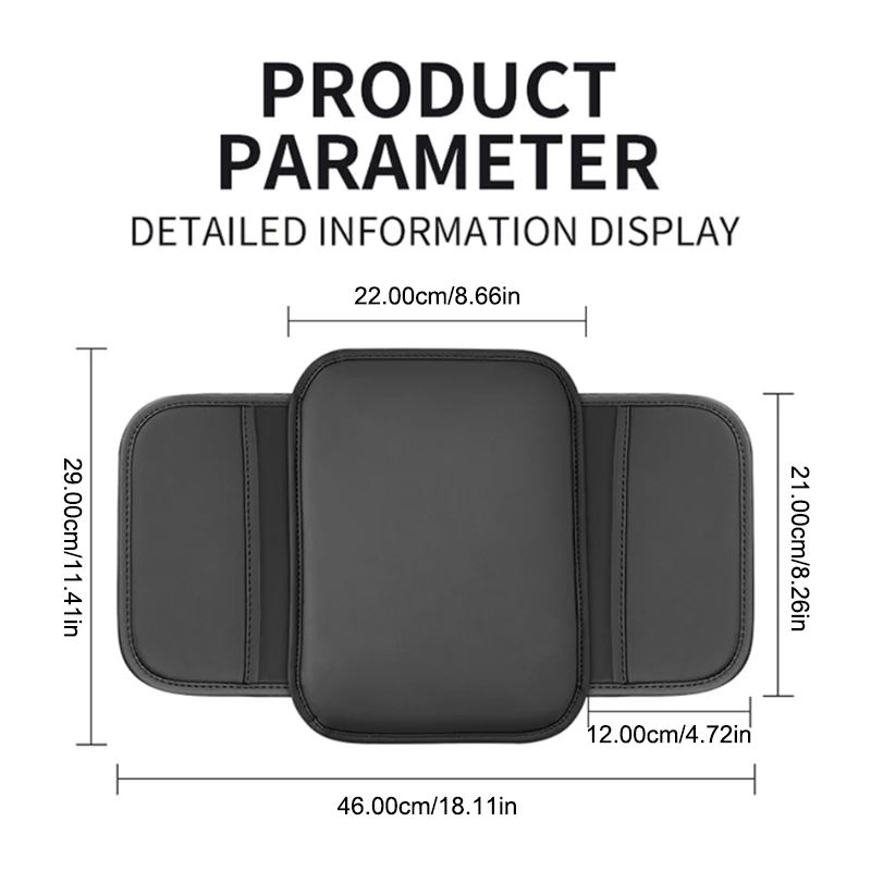 Wear Resistant Pu Leather Car Armrest Pad