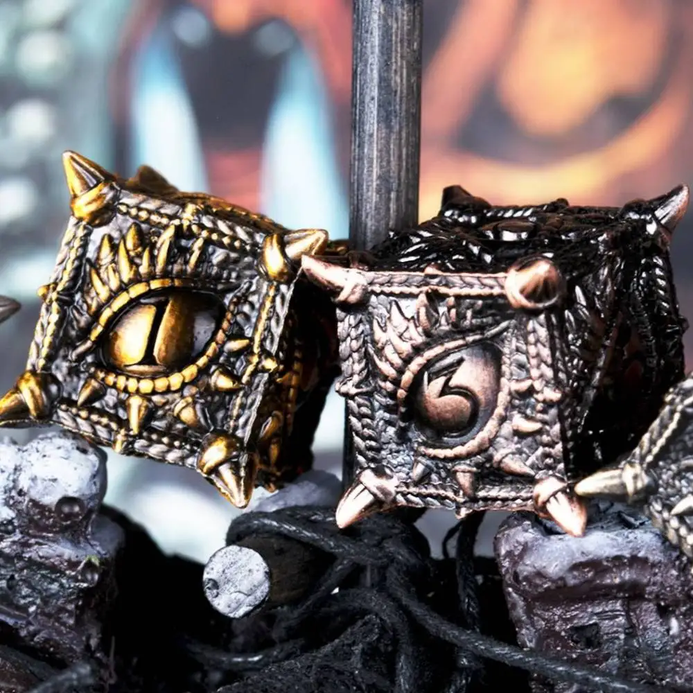 Metal Polyhedral Dnd Dice Set Zinc Alloy with box D20 Game for Dungeons and Dragons