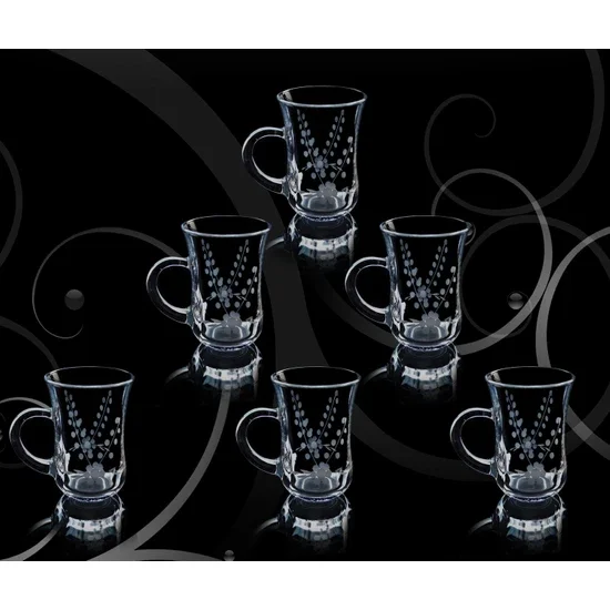 

Чайные чашки с ручками Pasabahce Joy Doga Decor, 12 шт.