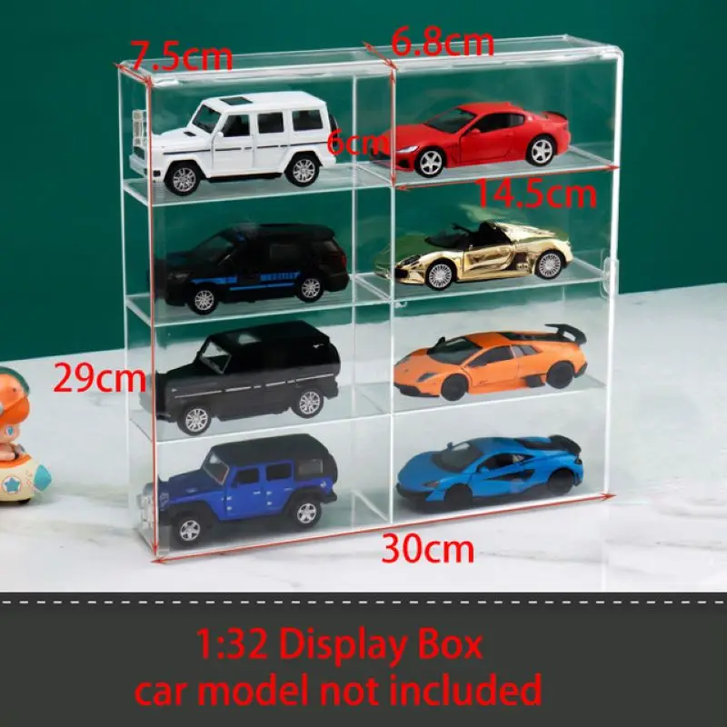 25x Boîte de Présentation Rangement for Petite Voiture Jouet Figurines  Clair