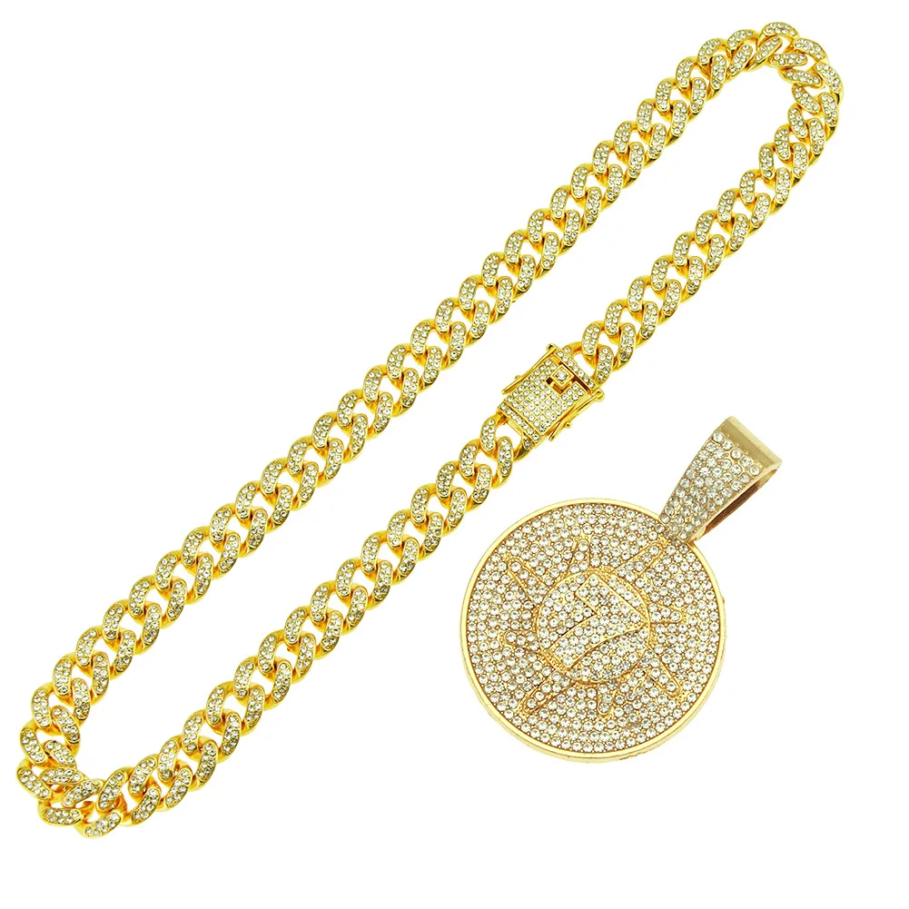 Crystal Us Dollar Pendant Necklace Men Hip Hop Gold Color Jewelry Classic  Cuban Chain $ Money Sign Necklace Women Rock Jewelry - Necklace - AliExpress