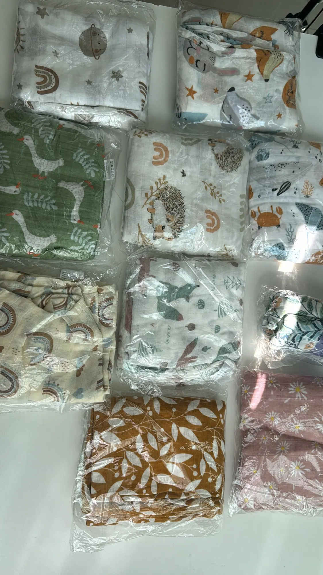 100% Cotton Muslin Swaddle Blanket - 120x110cm 2-Layer Baby Bath Wrap photo review