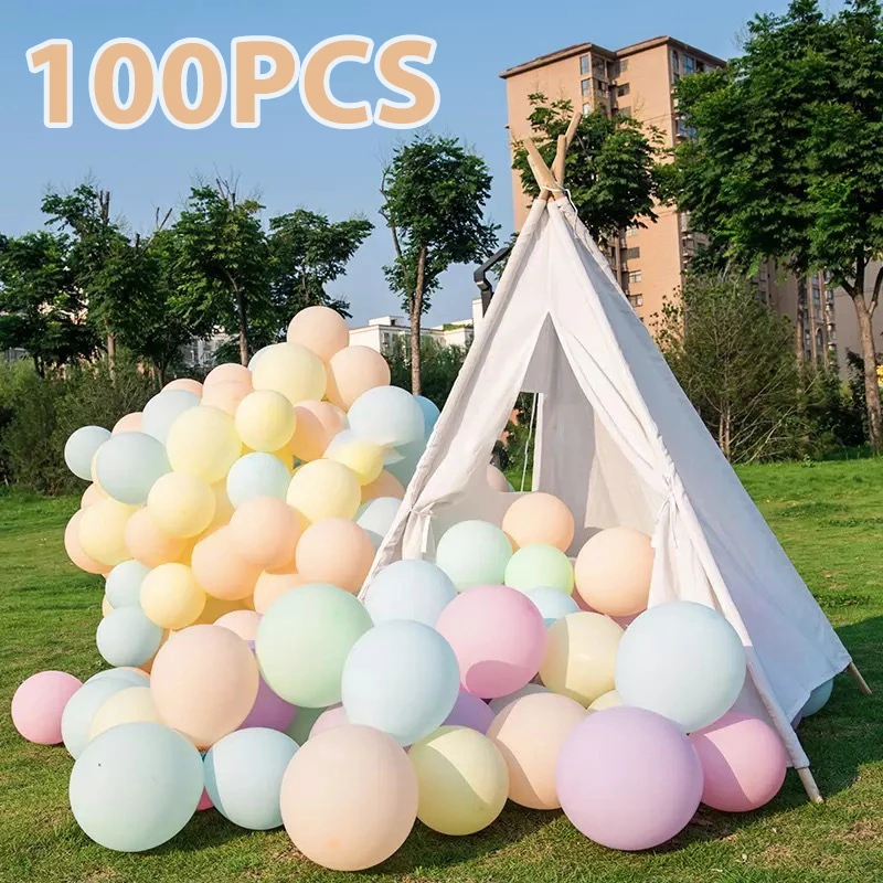 

100 шт., 10-дюймовые разноцветные воздушные шары