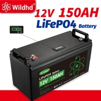 Batterie LiFePO4 12V 150Ah 1920Wh à décharge profonde rechargeable avec BMS 100A, 4000+ cycles pour applications solaires, VR, marine et hors réseau 1