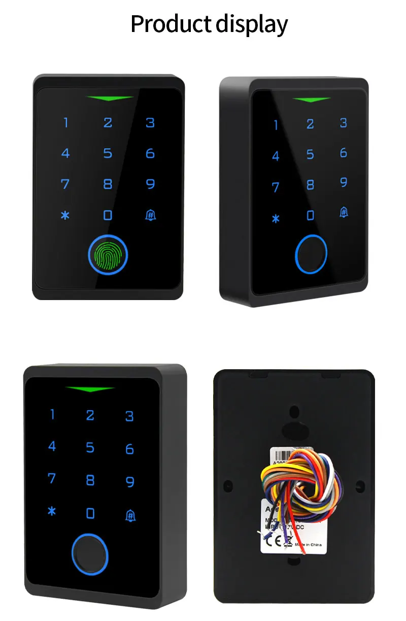 Wifi Tuya Backlit Fingerprint Door Access Keypad Waterproof RFID 125kHZ EM Card