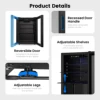 ICYGLEE Beverage Refrigerator 2.7cu.ft 100 Can Mini Fridge for Beer Drinks Wines Freestanding Fridge Blue LED for Home Dorm Bar 4