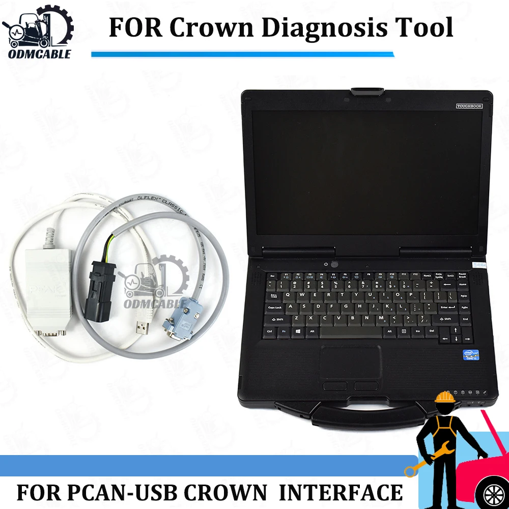 

CarScan AUTOMOTIVE DIAGNOSTIC TOOL PK FOR CROWN RCAN -USB CAN INTERFACE FORKLIFT DIAGNOSTIC TOOL WITH CF52 LAPTOP