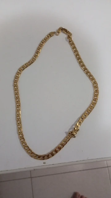 Fine Classic 8MM sideways 18K gold Necklace charms 925 Sterling silver for men woman Jewelry wedding party Holiday gifts photo review