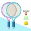 2 Rackets + 2 Balls Beginner Badminton Racket Set, Suitable for Parent-Child Sports Toy, Sports Game, Monochrome And Two-Color 4