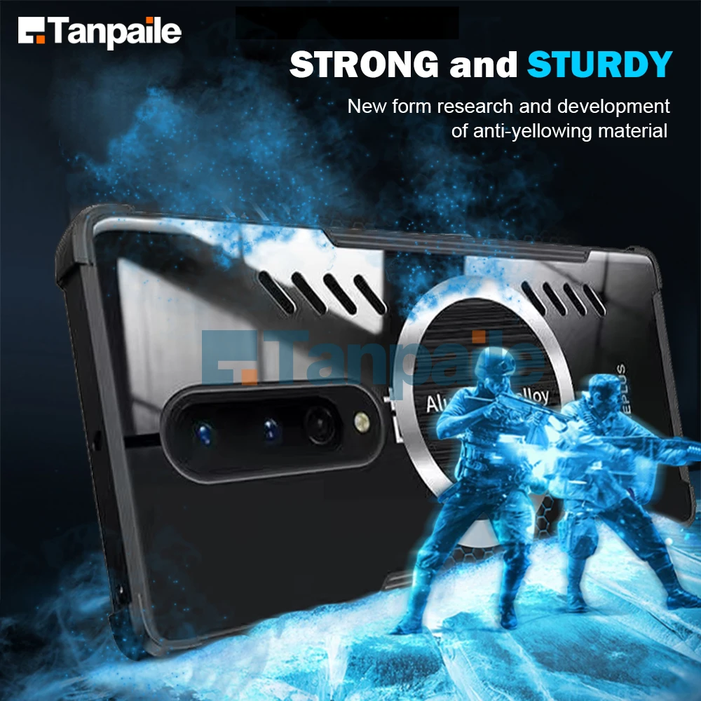 Magnetic Cooling Phone Case For Oneplus 8 8T Pro Shockproof Casing Heat Dissipation Cover Magsafe Funda Capa Bumper