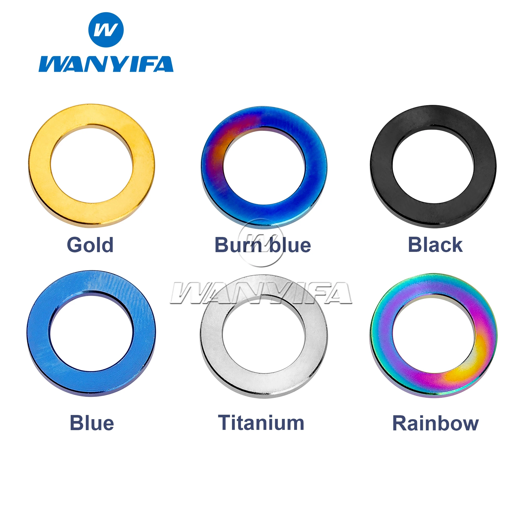 Titanium Washer M3 M4 M5 M6 M7 M8 M10 M12 DIN912 M14 Flat Spacer Gasket for Bicycle Cycling Motorcycle Car titanium washers titanium washer