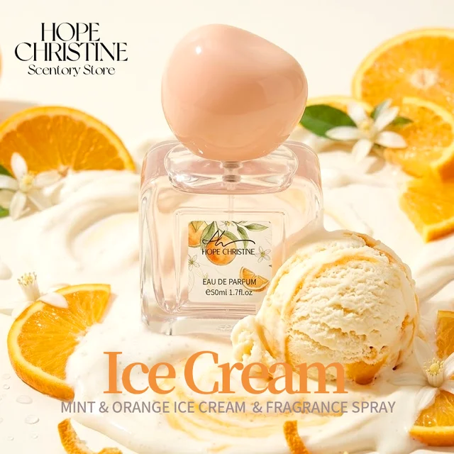 HOPE CHRISTINE Parfum Crème Glacée Vanille Pure, Eau de Parfum Luxe Longue Durée, Lait Crémeux, Senteur Gourmand Chaude 1